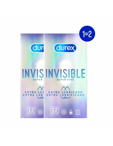 Durex Duo Invisible Extra Thin Extra Lubricated 12 Kondome