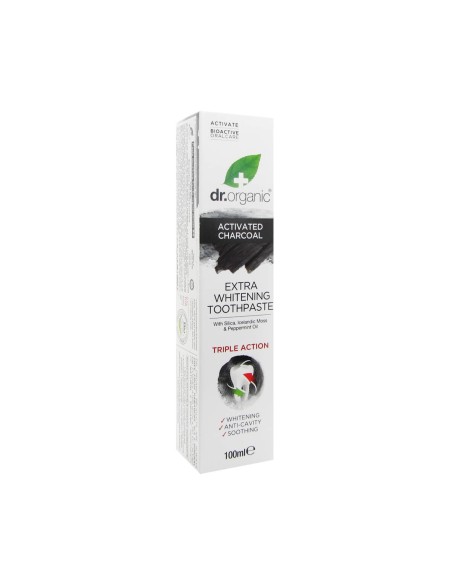 Dr Organic Extra Whitening Charcoal Zahnpasta 100ml