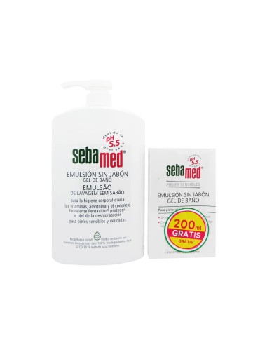 Sebamed Pack Gesichts- und Körperreinigungsemulsion 1000ml + Gesichts- und Körperreinigungsemulsion 200ml
