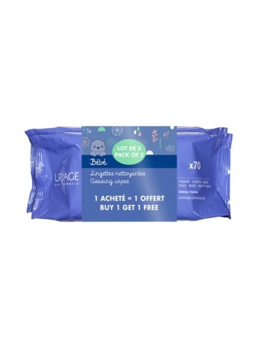 Uriage Baby 1ère Pack Reinigungswasser Tücher 2x 70pc