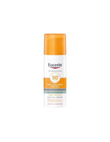 Eucerin Sun Oil Control Getöntes Mattierendes Gel-Creme LSF50+ 50ml