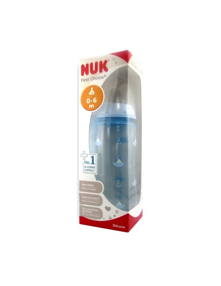Nuk Blue Babyflasche 300ml + Silikon M Sauger Nuk Blue Babyflasche 300ml + Silikon M Sauger