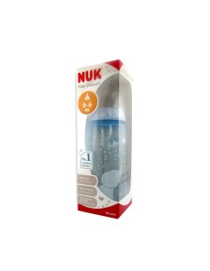 Nuk Blue Babyflasche 300ml + Silikon M Sauger 2