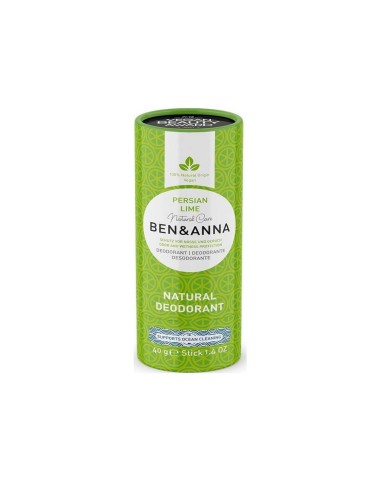 Ben Anna Natural Deodorant Persian Lime Stick Paper Tube 40g