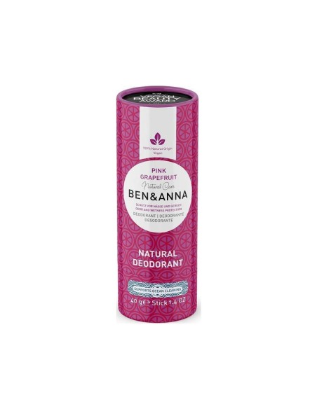 Ben Anna Natural Deodorant Pink Grapefruit Stick Paper Tube 40g Ben Anna Natural Deodorant Pink Grapefruit Stick Paper Tube 40g