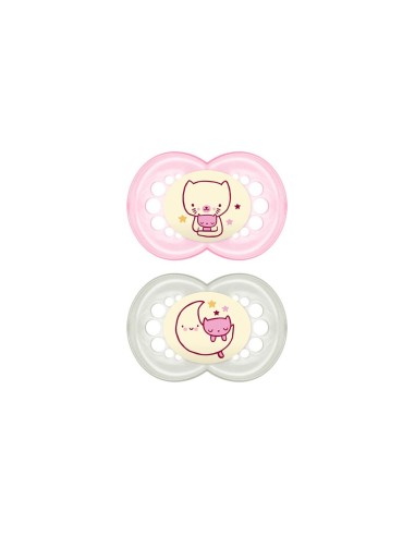 Mam Packet Original Nacht Silikon + 16m Rosa 2un
