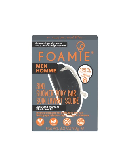 Foamie Men's Cleansing Bar mit Aktivkohle 3 in 1 90g