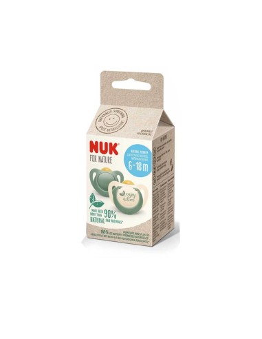 NUK For Nature Latéx Schnuller 6-18m x2