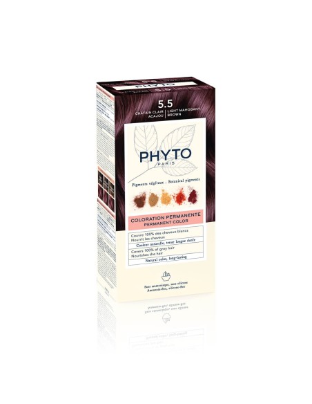 Phyto Color Permanent Color with Vegetable Pigments 5.5 Light Mahogany Brown Phyto Color Permanent Color with Vegetable Pigments 5.5 Light Mahogany Brown