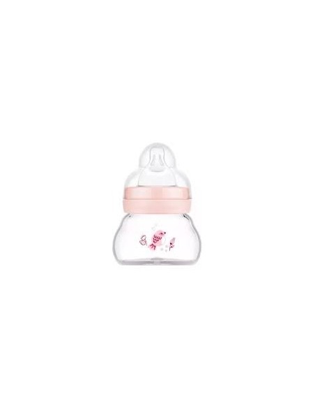 Mam Feel Good Glass Bottle Pink 0m 90ml Mam Feel Good Glass Bottle Pink 0m 90ml