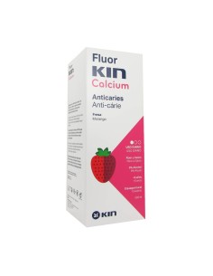 Kin Fluoride Calcium Mundspülung Erdbeergeschmack 500ml 2
