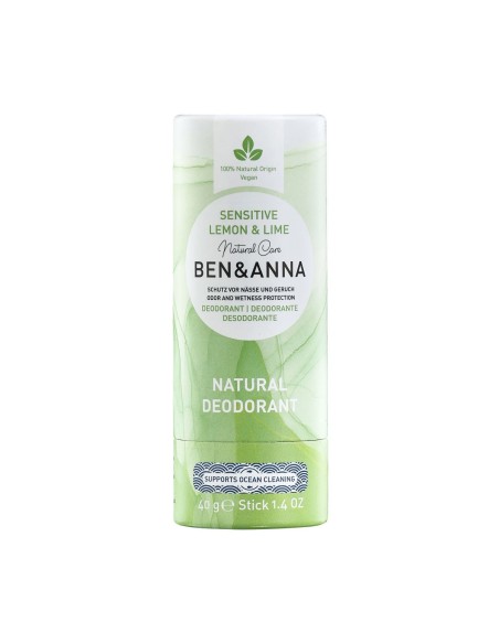Ben Anna Natural Sensitive Lime and Lemon Deodorant Stick Paper Tube 40g Ben Anna Natural Sensitive Lime and Lemon Deodorant Stick Paper Tube 40g