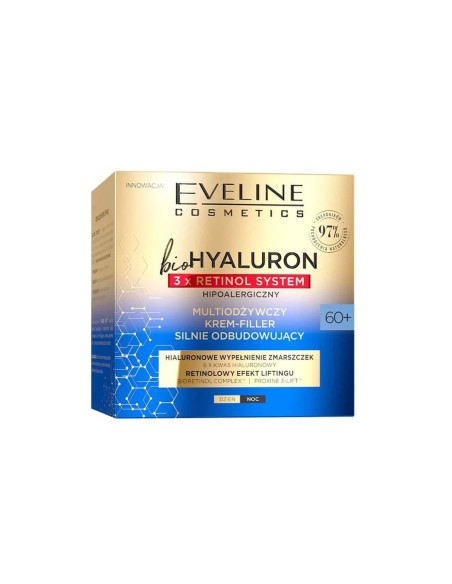 Eveline Cosmetics bioHyaluron 3xRetinol System Cream 60 50ml Eveline Cosmetics bioHyaluron 3xRetinol System Cream 60 50ml