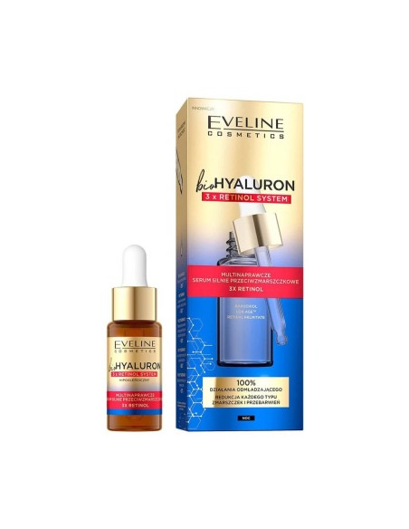 Eveline Cosmetics bioHyaluron 3xRetinol System Multi Repair Serum 18ml Eveline Cosmetics bioHyaluron 3xRetinol System Multi Repair Serum 18ml