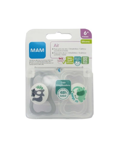 Mam Air Silikon Schnuller 6m Neutral 2 Stück