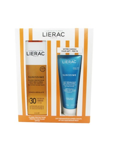 Lierac Sunissime Global Anti-Ageing Protective Fluid Pack SPF30 40ml Global Anti-Ageing After Sun Repair Milk 75ml