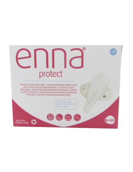 Enna Protect Salvaslip Ökologischer Mehrweg-Tanga 3 Stück Enna Protect Salvaslip Ökologischer Mehrweg-Tanga 3 Stück