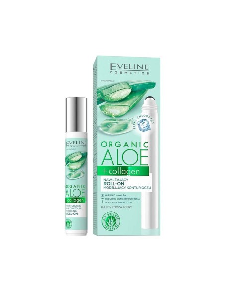 Eveline Cosmetics Organic Aloe and Collagen Roll-On Augenkontur 15ml