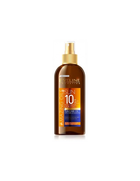 Eveline Cosmetics Sun Amazing Oils Sun Care Oil With Tan Accelerator SPF10 150ml Eveline Cosmetics Sun Amazing Oils Sun Care Oil With Tan Accelerator SPF10 150ml
