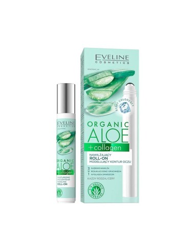 Eveline Cosmetics Organic Aloe and Collagen Roll-On Augenkontur 15ml