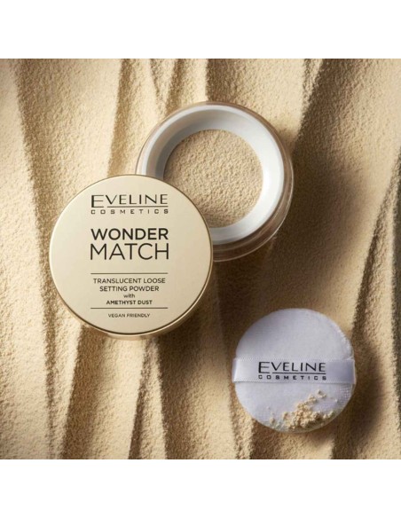 Eveline Cosmetics Wonder Match Transparentes Puder mit Amethyst-Puder 6g