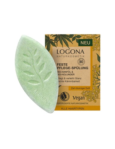 Logona Bio-Festes Shampoo mit Hanföl und Holunder 60g