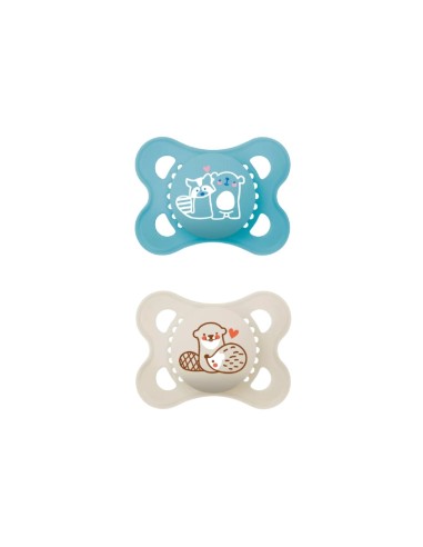 MAM Schnuller Original Silikon 2 Stück Blau 2-6M
