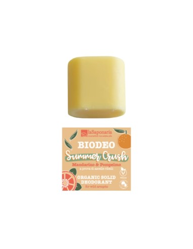 laSaponaria Biodeo Biologisches Festes Deodorant Summer Crush Tangerine und Grapefruit 40g