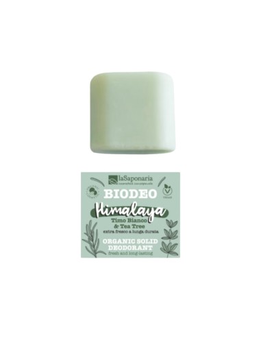 laSaponaria Biodeodorant Biologisch Festes Himalaya Deodorant mit weißem Thymian und Teebaum 40g