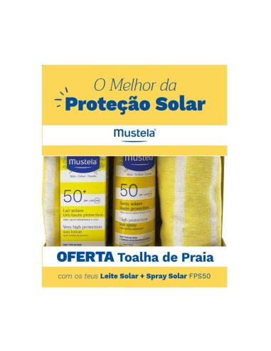 Mustela Pack Milch & Sonnenspray SPF50 & Strandtuch