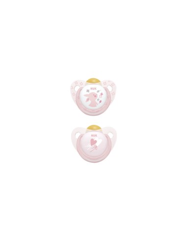 NUK Rose und Blue Latex Schnuller 0-6M x2
