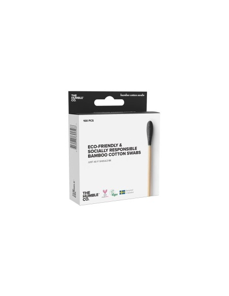 Die Humble Co. Black Bamboo und Organic Cotton Swabs 100 Einheiten