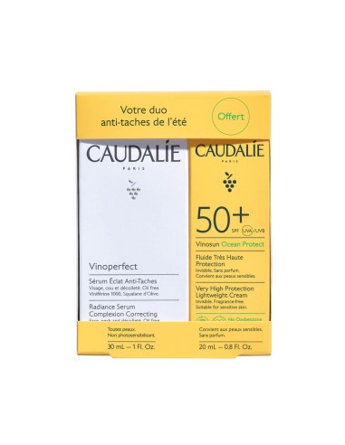 Caudalie Coffret Vinoperfect Serum 30ml und Vinosun Very High Protection Fluid SPF50 20ml