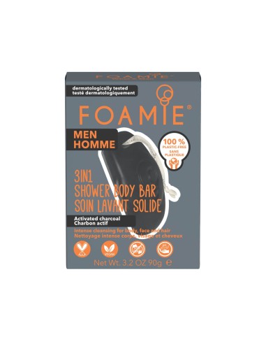 Foamie Men's Cleansing Bar mit Aktivkohle 3 in 1 90g