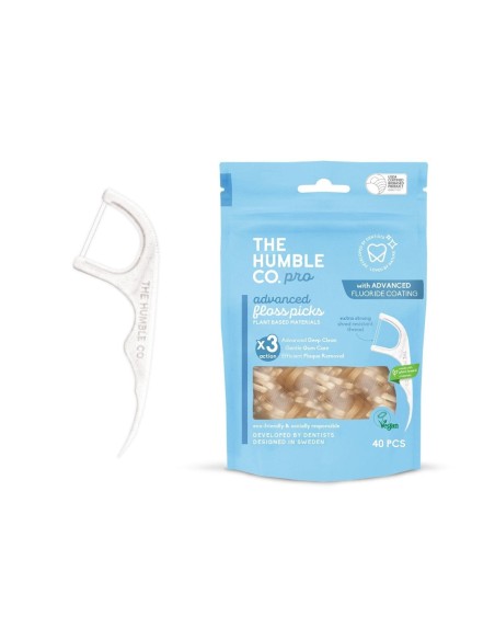 The Humble Co. PRO Floss Picks with Fluoride 40 Pcs The Humble Co. PRO Floss Picks with Fluoride 40 Pcs