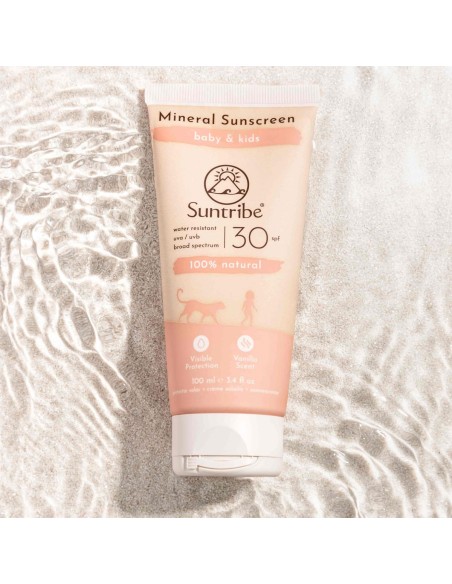 Suntribe Mineralische Baby und Kinder Bio-Sonnencreme SPF30 100ml
