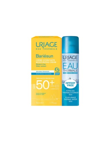 Uriage Pack Creme SPF50+ und Thermalwasser 50ml