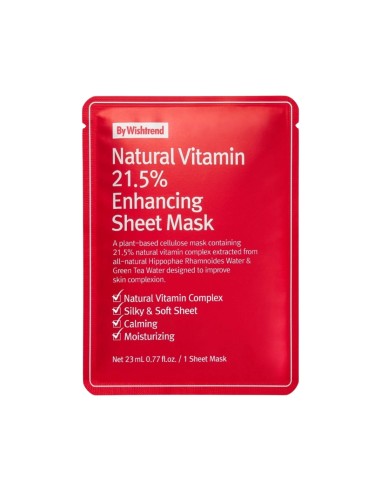 By Wishtrend Natural Vitamin 21,5% Enhancing Sheet Mask 1er Pack