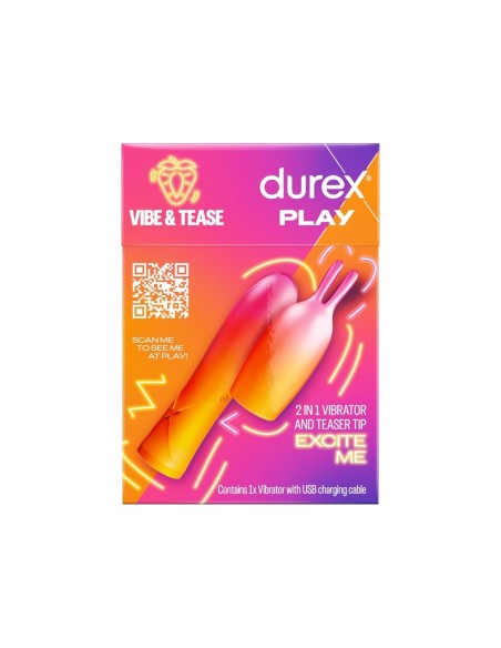 Durex Play Vibe & Tease 2 in 1 Vibrator & Teaser Durex Play Vibe & Tease 2 in 1 Vibrator & Teaser