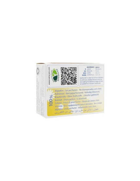 Natracare Cotton Caps Regular Flow 10 Stück