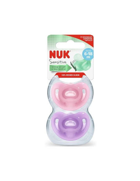 NUK Sensitive Silikon Schnuller 6-18M x2 NUK Sensitive Silikon Schnuller 6-18M x2