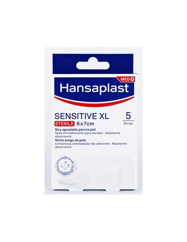 Hansaplast Sensitive XL Sterile 6x7cm 5 Stück
