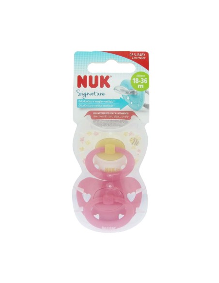 NUK Signature Silikon Schnuller 18-36m x2 NUK Signature Silikon Schnuller 18-36m x2