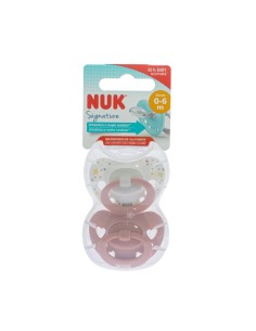NUK Signature Silikon Schnuller 0-6m x2