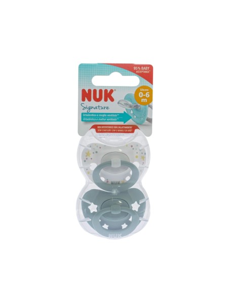 NUK Signature Silikon Schnuller 0-6m x2