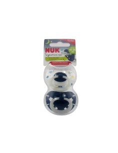 NUK Signature Night Silikon Schnuller 18-36m x2