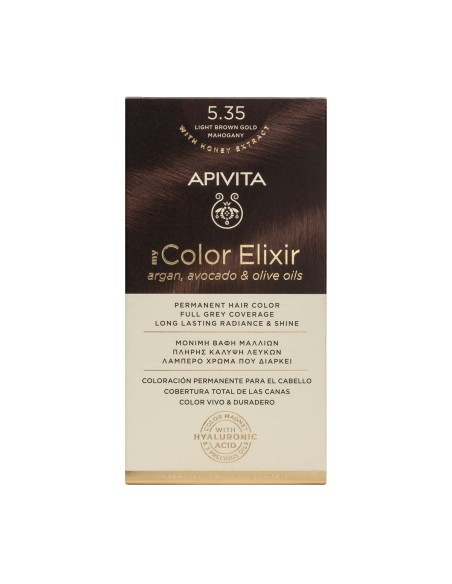 Apivita My Color Elixir 5.35 Light Brown Gold Mahogany