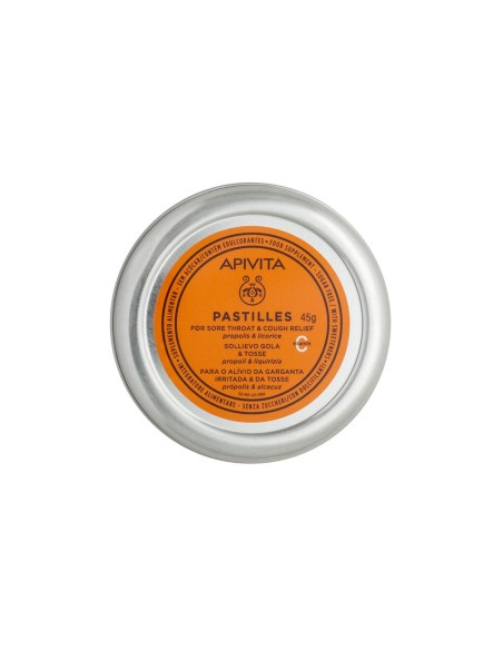 Apivita Pastilles for Sore Throat and Cough Relief Propolis and Licorice 45g