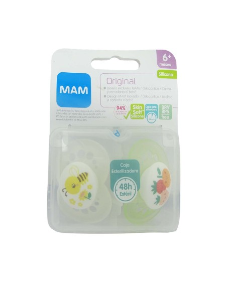 Mam Original Silikon Schnuller 6m Neutral 2 Einheiten