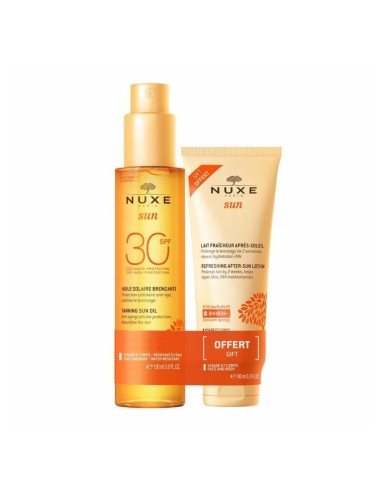 Nuxe Sun Duo Öl für Gesicht und Körper LSF30 + Gratis Aftersun